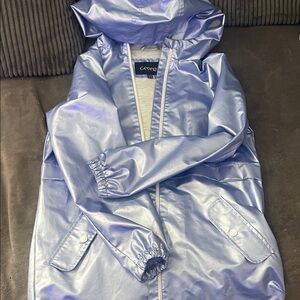 George Shimmering Blue Hooded Jacket